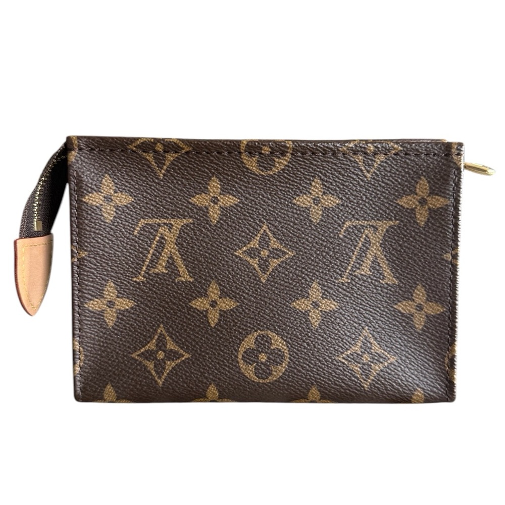Authentic LV Poche Toilette 15 Monogram Pouch